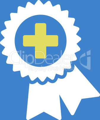 bg-Blue Bicolor Yellow-White--medical quality seal.eps