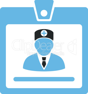 Bicolor Blue-Gray--doctor badge.eps