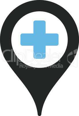Bicolor Blue-Gray--hospital map pointer.eps