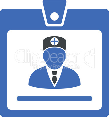 BiColor Cobalt-Gray--doctor badge.eps
