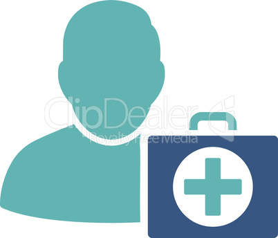 BiColor Cyan-Blue--first aid man.eps