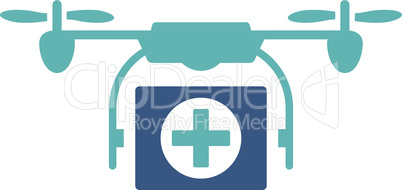 BiColor Cyan-Blue--medical drone.eps