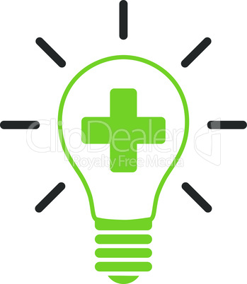 Bicolor Eco_Green-Gray--creative medicine bulb.eps