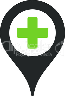 Bicolor Eco_Green-Gray--hospital map pointer.eps