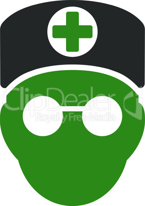 Bicolor Green-Gray--doctor head.eps