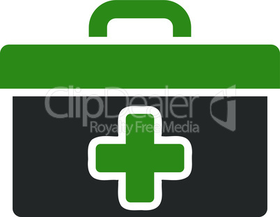 Bicolor Green-Gray--first aid toolbox.eps