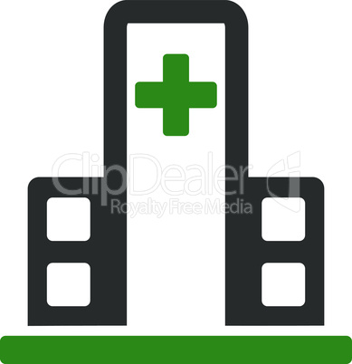 Bicolor Green-Gray--hospital building.eps