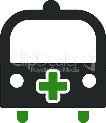 Bicolor Green-Gray--medical bus.eps