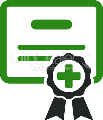 Bicolor Green-Gray--medical certificate.eps
