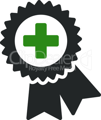 Bicolor Green-Gray--medical quality seal.eps