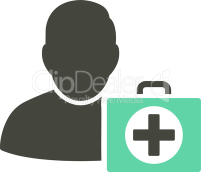 Bicolor Grey-Cyan--first aid man.eps