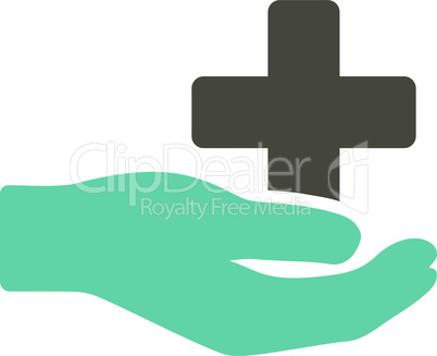 Bicolor Grey-Cyan--health care donation.eps