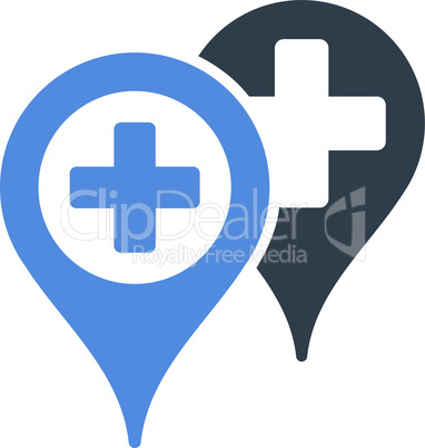 BiColor Smooth Blue--hospital map markers.eps