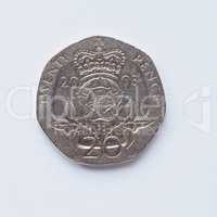 UK 20 pence coin