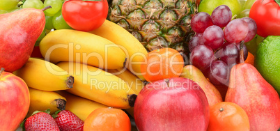 Collection fruit with pineapple