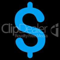 Dollar flat blue color icon