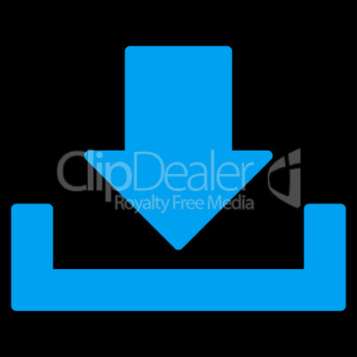 Download flat blue color icon