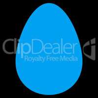 Egg flat blue color icon