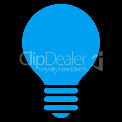 Electric Bulb flat blue color icon