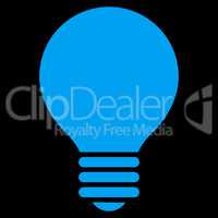Electric Bulb flat blue color icon