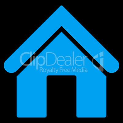 Home flat blue color icon