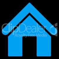 Home flat blue color icon