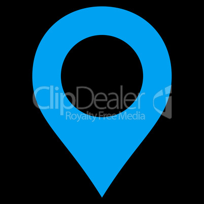 Map Marker flat blue color icon
