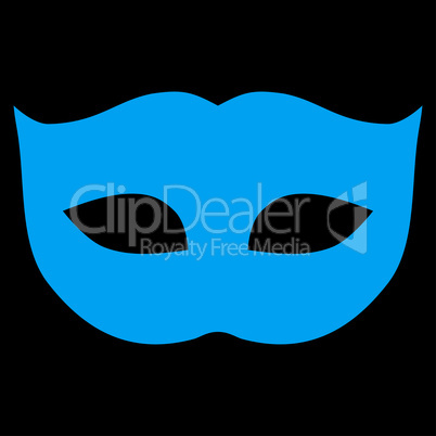 Privacy Mask flat blue color icon