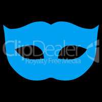 Privacy Mask flat blue color icon