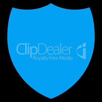 Shield flat blue color icon