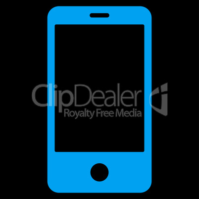 Smartphone flat blue color icon