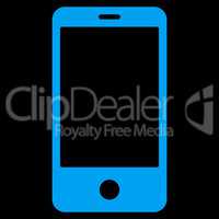 Smartphone flat blue color icon