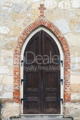Detail of an old church door