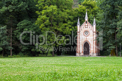 Catholic chapel in the Novi Dvori forest in Zapresic, Croatia