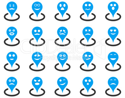 Smiled location icons