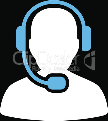bg-Black Bicolor Blue-White--call center operator.eps