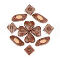 chocolate candy isolated on white background