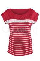 Women's T-shirt with lace and stripes