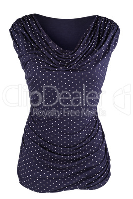 Women's tunic with dots and pleats