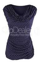 Women's tunic with dots and pleats