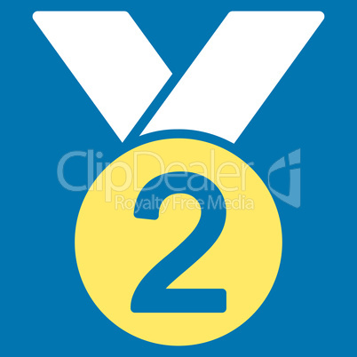 Silver medal icon from Competition & Success Bicolor Icon Set