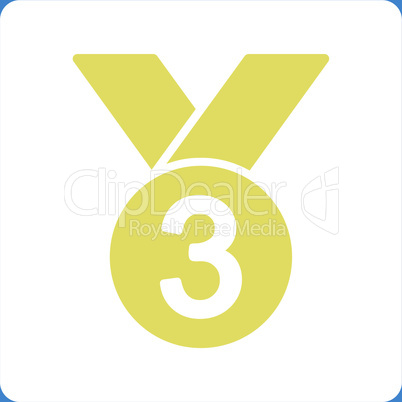 bg-Blue Bicolor Yellow-White--bronze medal.eps