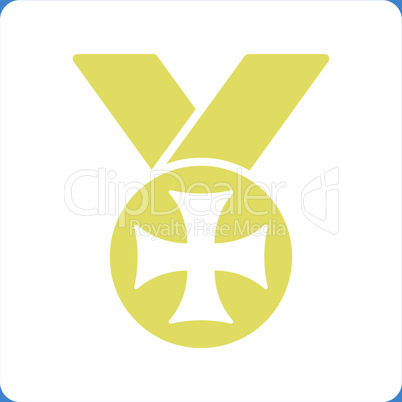 bg-Blue Bicolor Yellow-White--maltese medal.eps