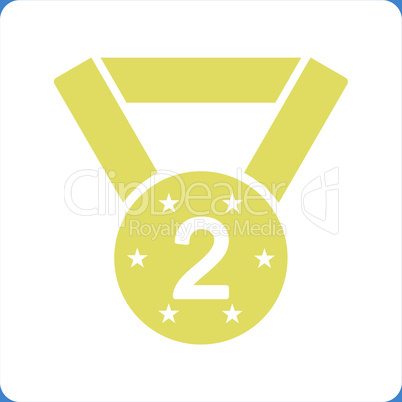 bg-Blue Bicolor Yellow-White--second medal.eps