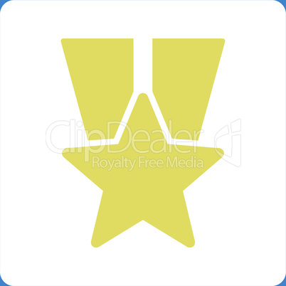 bg-Blue Bicolor Yellow-White--star medal.eps