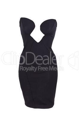 Little black dress isolated on white