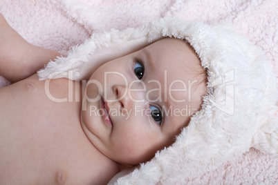 Cute baby girl with a hat