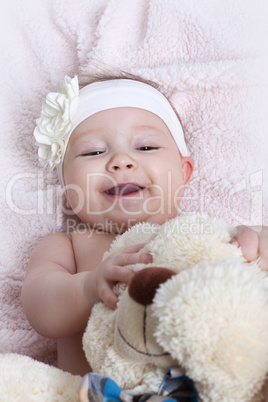 Cute baby girl smiling