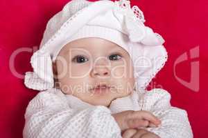 Cute baby girl with a hat