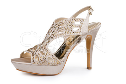 Elegant stiletto shoe with rhinestones